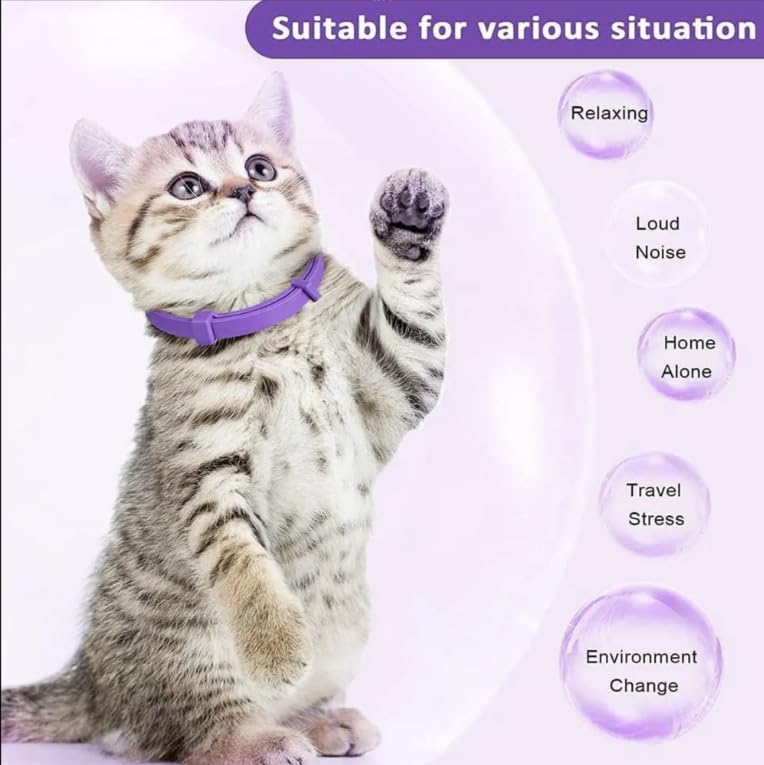 Calming Collar for Cats, Long-Lasting Pheromone Collar Helps for 60 Days, Designed to Reduce Stress and Anxiety, Helps Cats and Kittens Calm, Loud Noises, and Separation, 2 Count - image 8