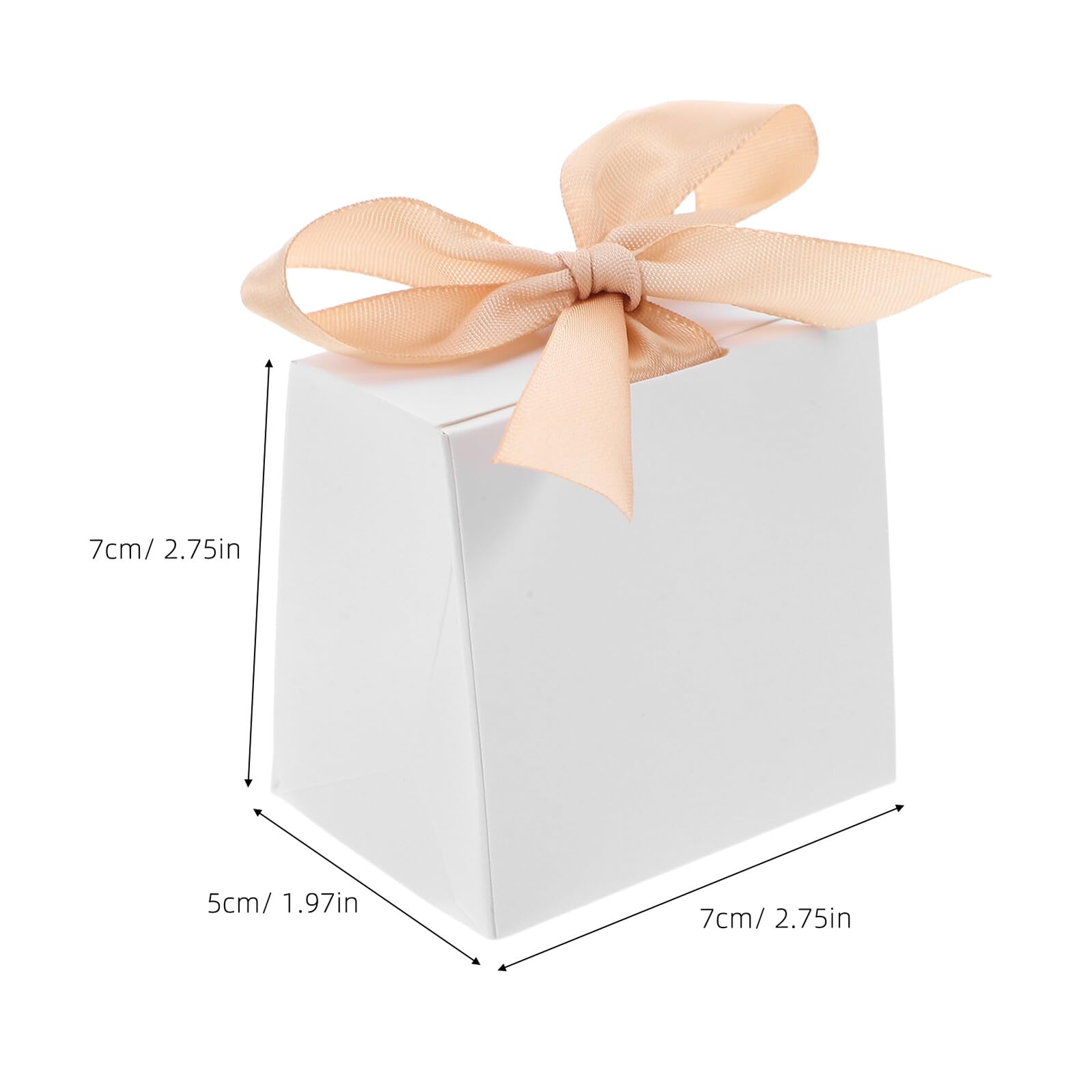50 Scatoline Regalo Piccole Bianche in Stile Europeo con Nastro in Carta per Confezioni Bomboniere per Feste e Compleanni
