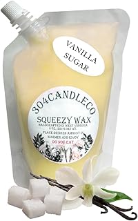 304CandleCo Large 3oz Squeeze Soy Wax Melt - Vanilla Sugar - 50 SCENTS! - Highly Fragrant & Hand-Crafted - Easy Mix & Matc...