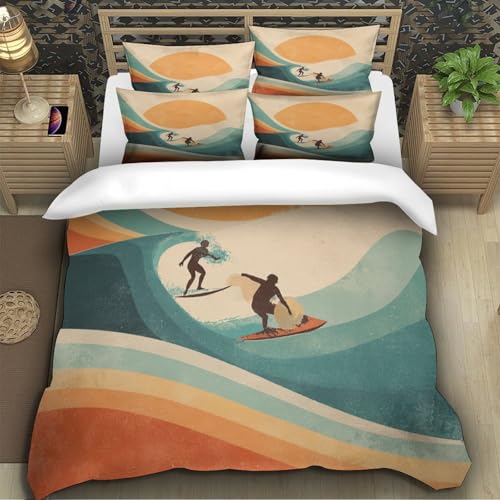 Housse de couette fermeture éclair confortable pour lit double 220x240cm