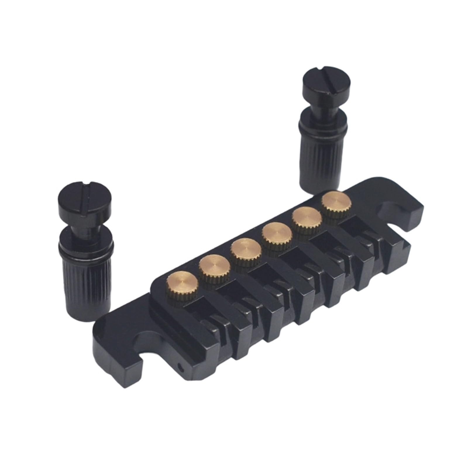 Standard Mostek Gitarowy Części Zamienne Do Gitary Elektrycznej LP Z Podnoszonym Mostkiem I Mosiężną Końcówką(Black)