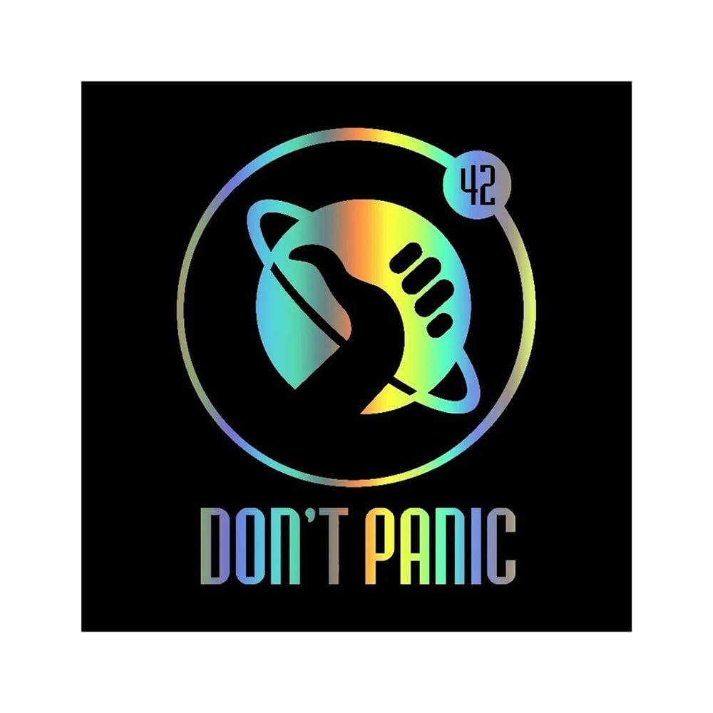 15x19 CM Vinyl Decal for Don't Panic Car Sticker Waterproof Auto Decors On Bumper Window Laptop(Laser)