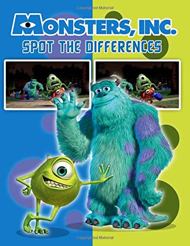 Monster Inc Spot The Difference: Picture Puzzle Activity Books For Adults Monster Inc