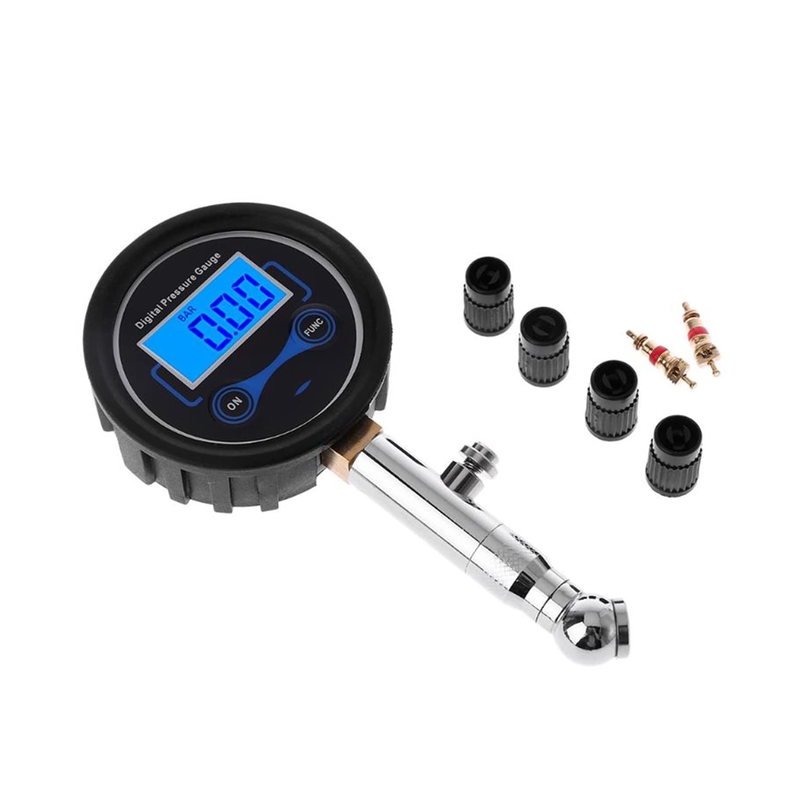 Manometro Digitale LCD per Pneumatici 0-200PSI Pressione dell'Aria per Pneumatici per Auto Adatto per Moto Auto Bicicletta Moto Tester per Veicoli (Nero)