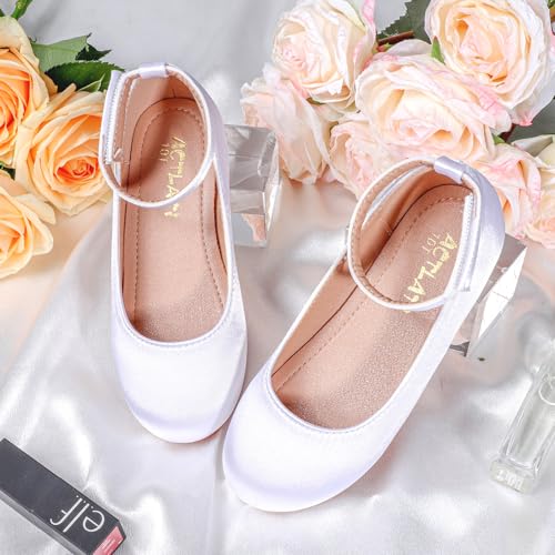 Girls' Mary Jane Flats – Flower Girl Ballet Shoes for Weddings, School, Parties | Comfortable & Stylish4