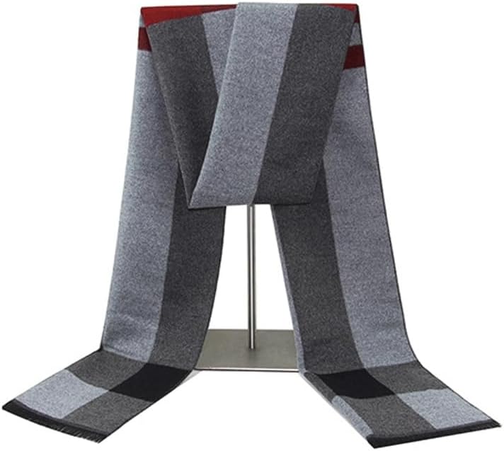 Scarf Men's Winter Warm Checkered Thickened Neck