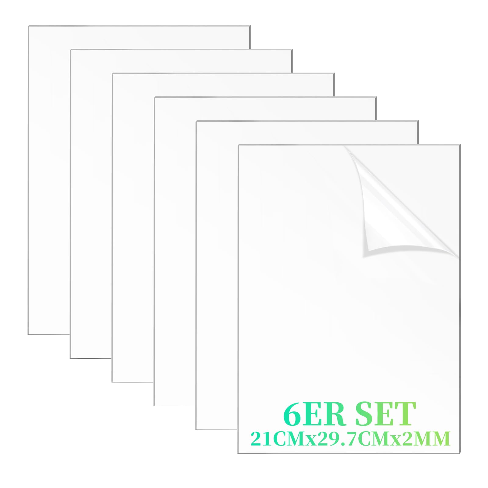 APACALI 20 stuks acrylplaten A4, 1 mm, 20 x 30 cm, transparant, ultra helder acrylglas acrylplaten, acrylglas 1 mm dikte voor het reserveglas van fotolijsten, schilderen, tafelstandaard