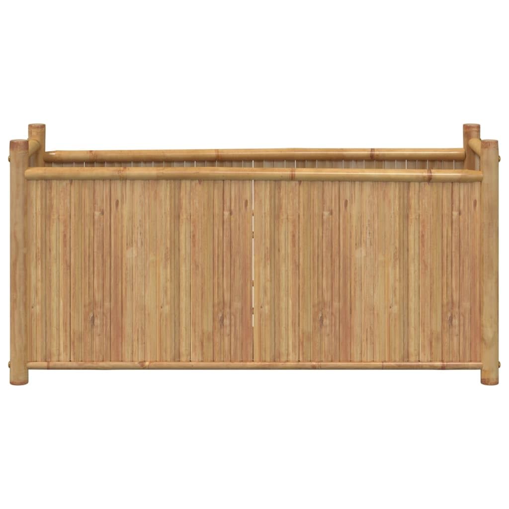 Donica podwyższona bambusowa 100x30x50 cm duża skrzynia ogrodowa na warzywa zioła kwiaty balkon taras, naturalna ochrona przed chwastami, pojemna donica zewnętrzna do dekoracji ogrodu, łatwy montaż