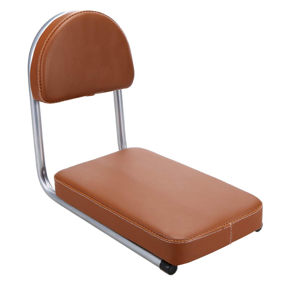 TFixol Siège arrière de vélo pour enfant avec poignée arrière et repose-bras - Siège arrière de vélo marron