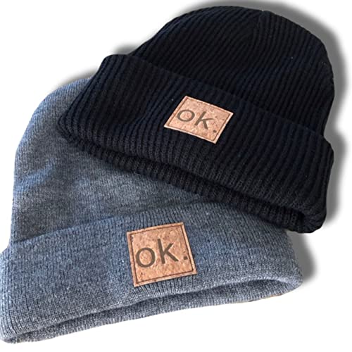 ok. Okbeanie Gray EMF RF - Gorro de Punto con Bloqueo de radiación, 5G, WiFi, microhilos Plateados, bloquea Ondas de 5 g de teléfonos celulares.
