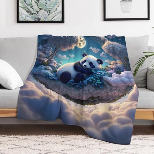 Couverture douce de qualité supérieure motif panda lit 150x200