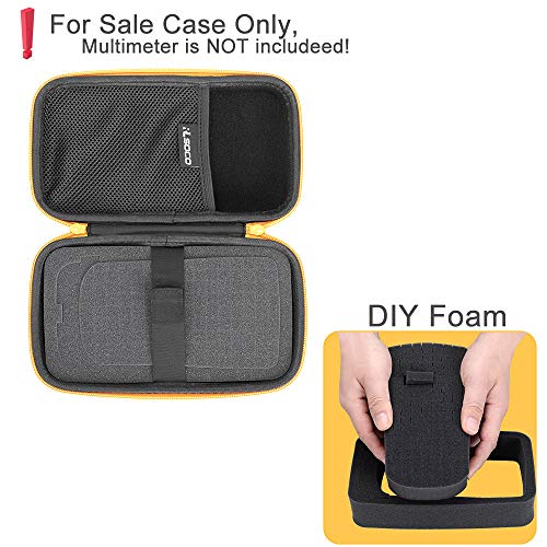 RLSOCO Tasche für Fluke Multimeter 117/116/115/114/113/103/17B+/175/177/179/87V/88/233 Multimeter und VOLTCRAFT VC891/KAIWEETS/PeakTech Multimeter (Nur Tasche, Multimeter ist nicht enthalten) - Gelb