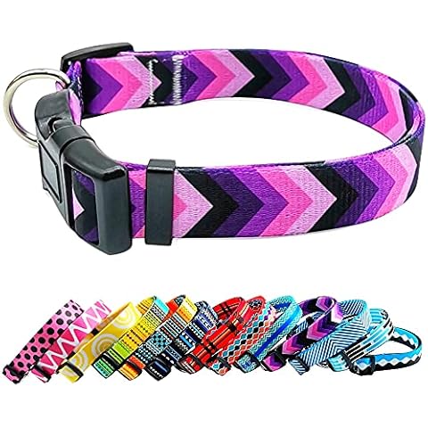 MayPaw Nylon Dog Collar with Bohemia Floral Tribal Geometric Patterns, 0.75", 1.25" and 1.5" Wide Soft Collar Adjustable for Small Medium Large and Ex-Large Dogs Cover