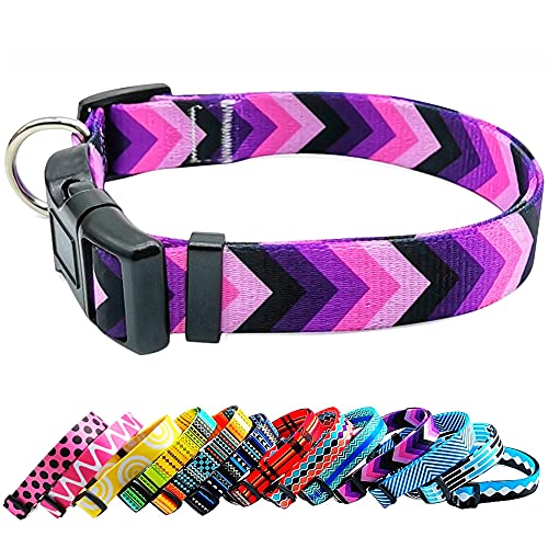 MayPaw Hundehalsband aus Nylon, mit geometrischen Mustern, Bohemia Blumenmuster, weiches süßes Halsband verstellbar für Welpen Haustier, kleine mittel und große Hunde Cover