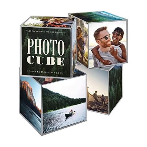 MCS 3.25x3.25 Inch Clear Plastic 6 Sided Photo Cube 4-Pack, Clear (65750) Cover