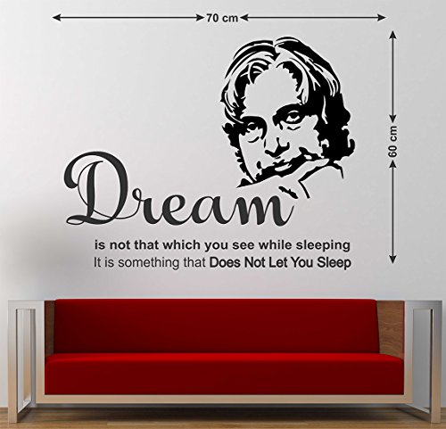 Wallstick 'Abdul Kalam - Office - Inspirational - Motivational - Quotes - Wall Sticker' (Vinyl 70 cm x 60 cm)