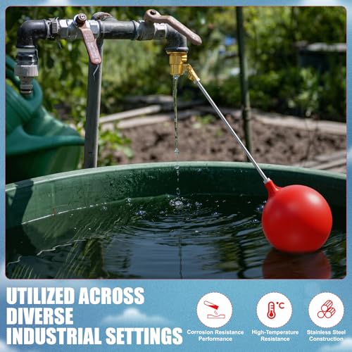 3/4 Inch Stainless Steel Float Valve for Water Tank and Trough, Heavy Duty Design with Adjustable Angle Rod, Float Ball for Stock Tank Pool Water Level Control by Cinnvoice - Image 6