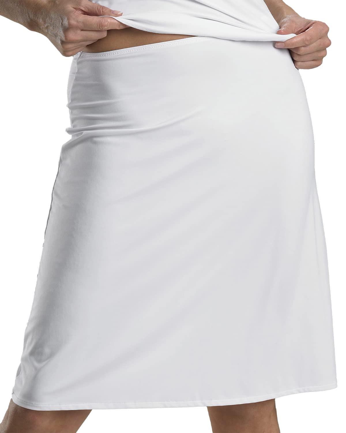 Slenderella Women's White Gaspe Microfibre 22" Waist Slip Gl2710 16-18