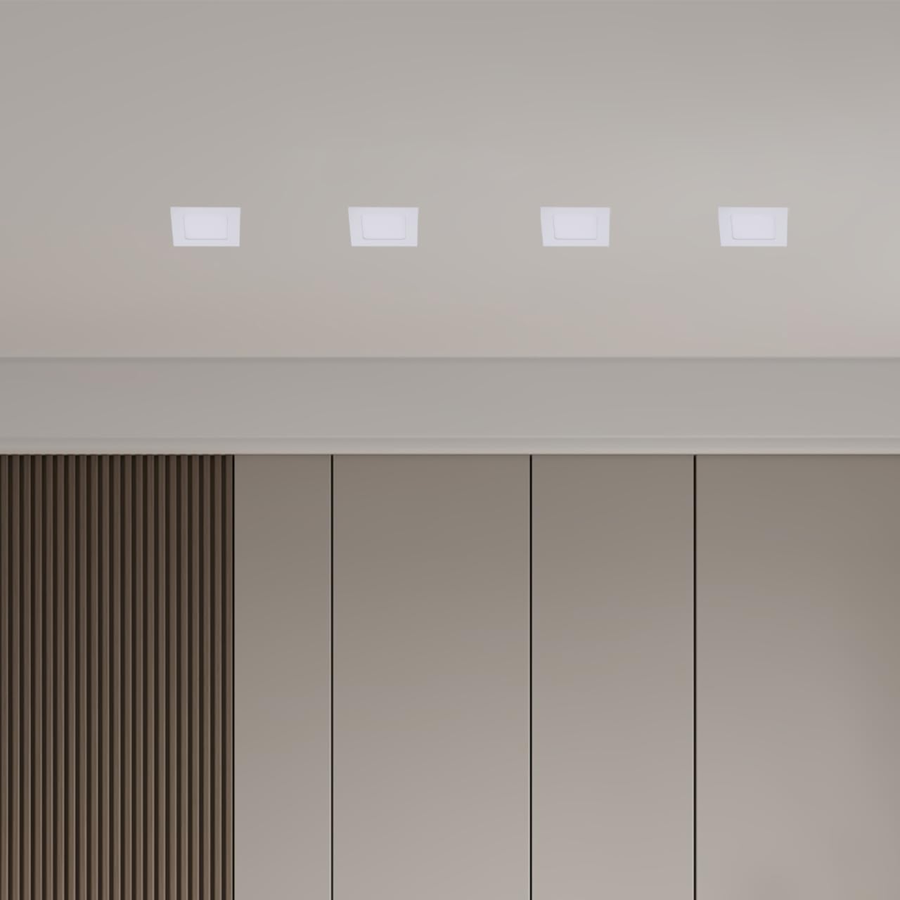 Angoily 6W Led Panel Ceiling Light Warm White 3000-3500K 12X12Cm Indoor Ceiling Lighting for Office Kitchen Living Room - Image 3
