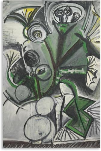 Cuadro de Pablo Picasso Ramo de Flores póster artístico en lienzo para pared sin marco 30x45cm