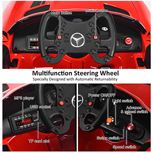 image for Costzon Ride On Car, 12V Licensed Mercedes Benz AMG GT4 Electric Vehic