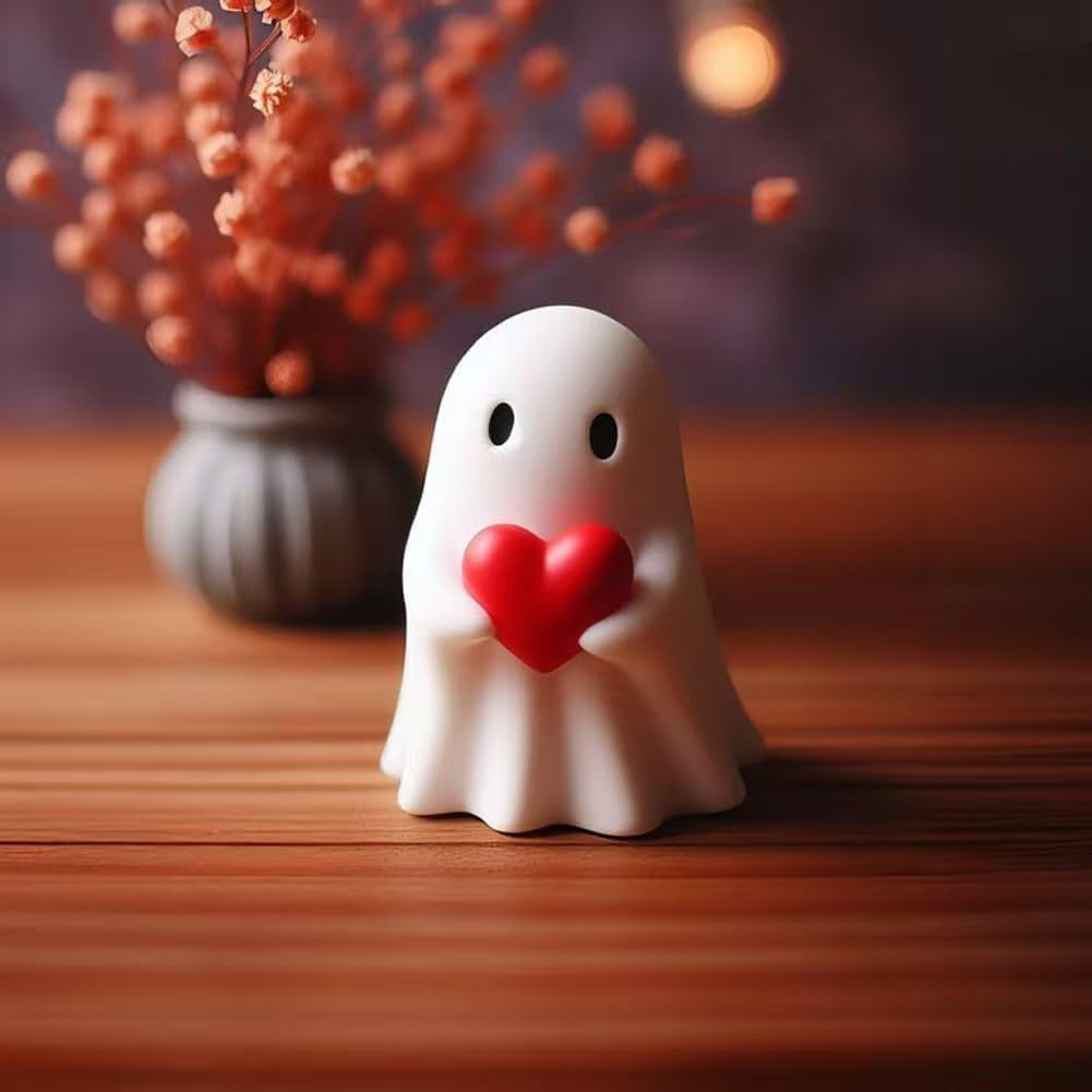 2025 Halloween Ghost Figurine Halloween Decorations Indoor Spooky Home Decorations Indoor Home Office Desk Decor, Resin Ghost Statue, Funny Ghost Ornaments (12)