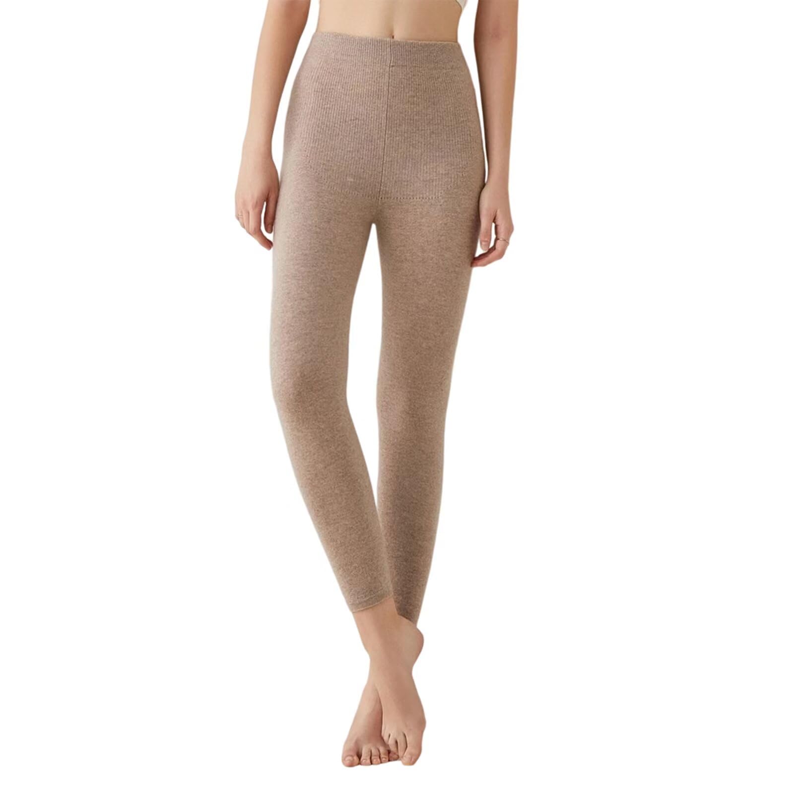 Rivccku Calzamaglia Termica 100% Cashmere Intimo Termico Donna Leggings Invernali Termici Elastici e Confortevoli, Leggings Caldi Invernali, Abbigliamento Termico Femminile