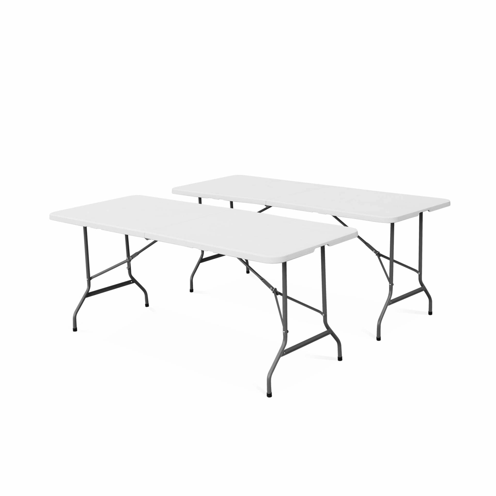 Alice's Garden - Lot de 2 Tables Table de réception. 180cm. Pliables. avec poignée de Transport