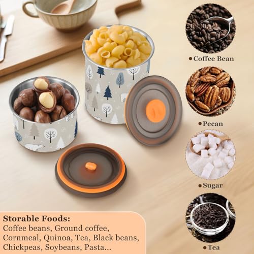 Contenedor hermético de acero para café DOMIKING 900ml miniatura 5
