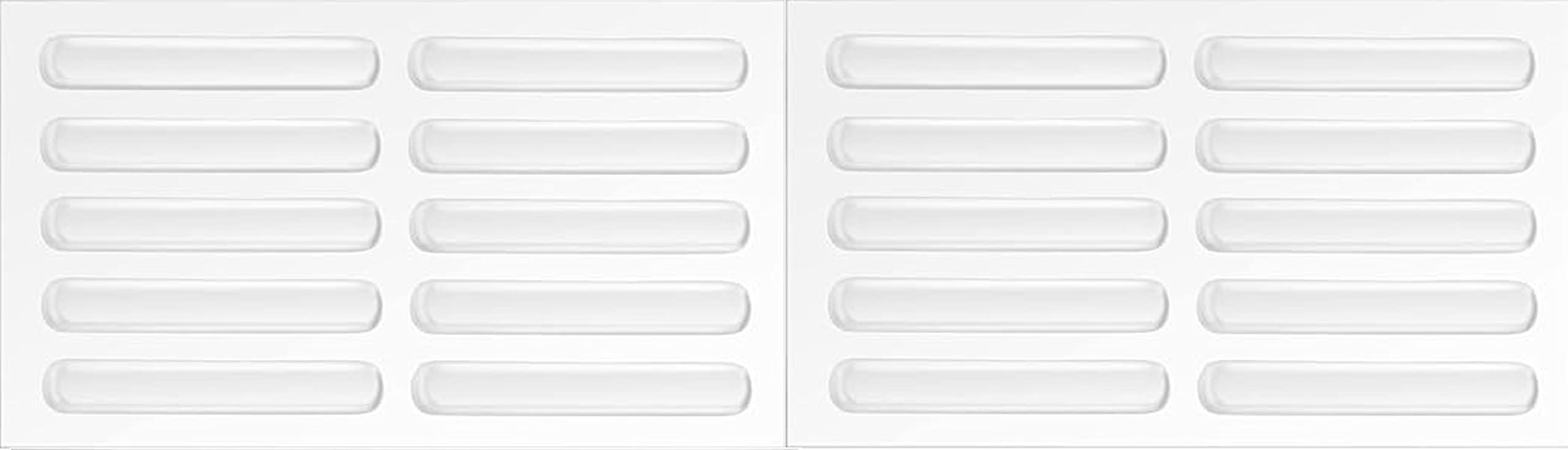 ARQIVO Cabinet Door Bumpers Clear Rubber Furniture Bumper Strips 6cm Length, Adhesive Glass Table Top Non Slip Pads Stoppers, Noise Dampening Bumper Pads for Drawers (Pack of 20)