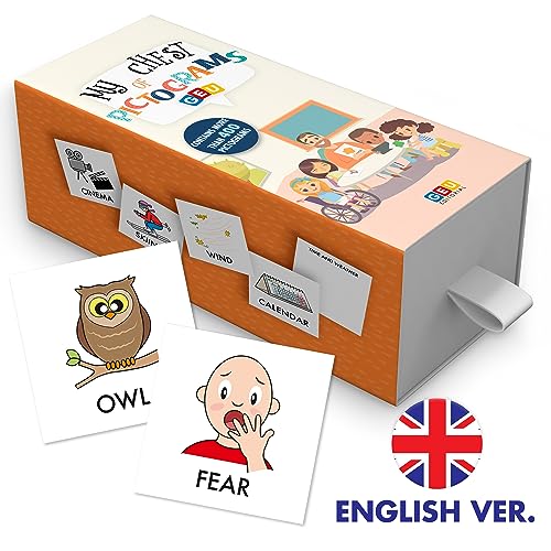 FLASHCARDS BAMBINI ITALIANO | Pittogrammi per l'Autismo | Carte Flash Linguaggio Italiano Per Bambini | Il Kit Dei Pittogrammi - Editorial GEU Gedesca (Inglese - 400 Flashcards