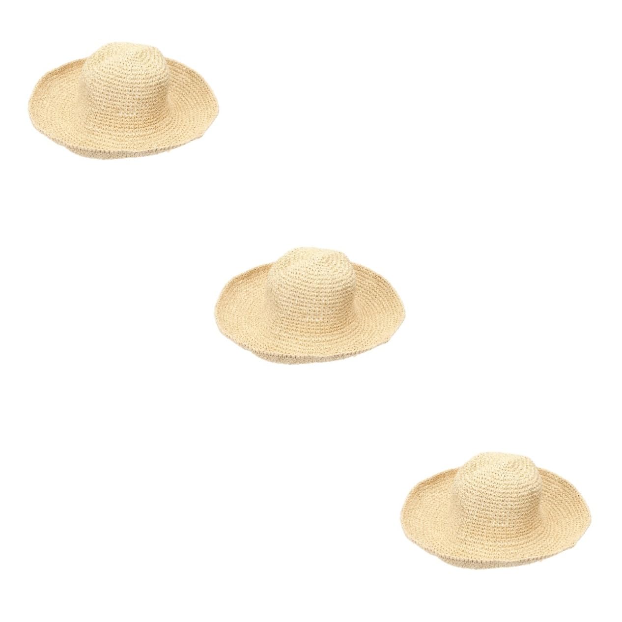 5st Strandhut Stroh Sonne Kappe Hut Für Den Sommergebrauch Strandvisiere Für Frauen Frauen Strand Damen Mit Breiter Krempe Leerer Zylinder Für Den Strand Beige