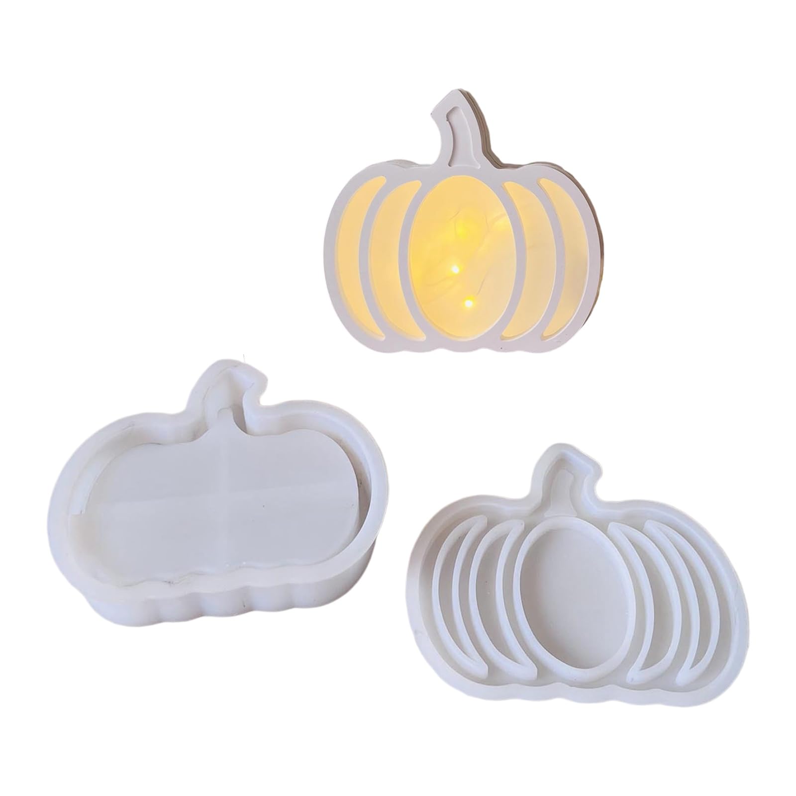 Tsophreniq Halloween Pumpkin Silicone Mold for Resin, Fall Festival Baking Tool with Hollow Design Night Light Decoration Halloween Silicone Mold