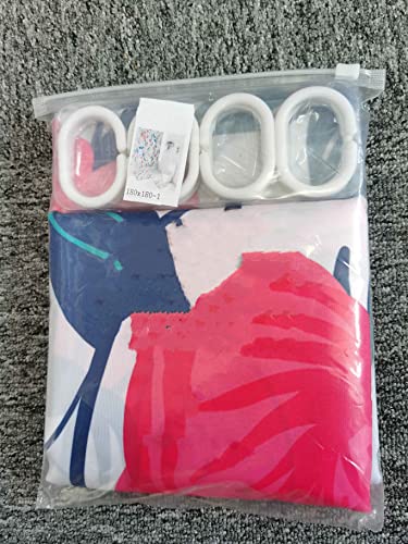 AiManFen 4 Stück Boho Stil Badezimmer Vorhang Dusche Wasserdicht Vorhang Set rutschfest Teppich Wc Abdeckung Badematte… – Bild 4