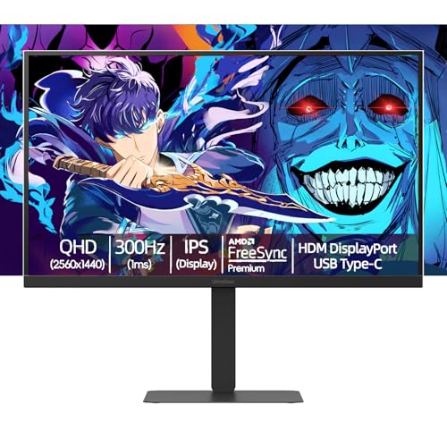 Image of LG 27 inch Ultragear QHD Gaming Monitor | 300Hz, 1ms | USB-C, 2xHDMI 2.1 | NVIDIA G-SYNC Compatibl & AMD FreeSync Premium | DCI-P3 95%, VESA DisplayHDR 400 | w /HDMI
