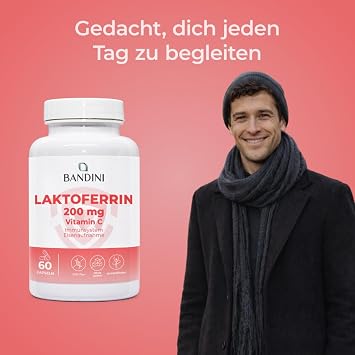 Bandini® Lactoferrin 60 Capsules - 200mg Lactoferrin + 60mg Vitamin C