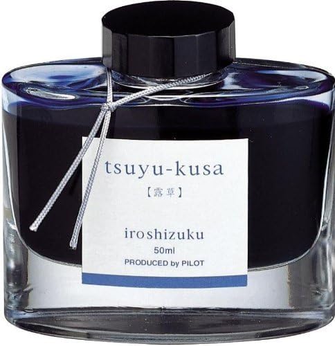 Pilot Iroshizuku Bottled Fountain Pen Ink 3-Bottle Bundle Set / Tsuyu-Kusa Blue ( 69204 ) , Asa-Gao Dark Blue ( 69203 ) , Ajisai Blue Purple ( 69211 )