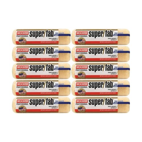 Wooster R240-9 Super/Fab Professional Roller Cover Semi - Rough Surfaces 1/2 " Nap 9 " (10 Pack)
