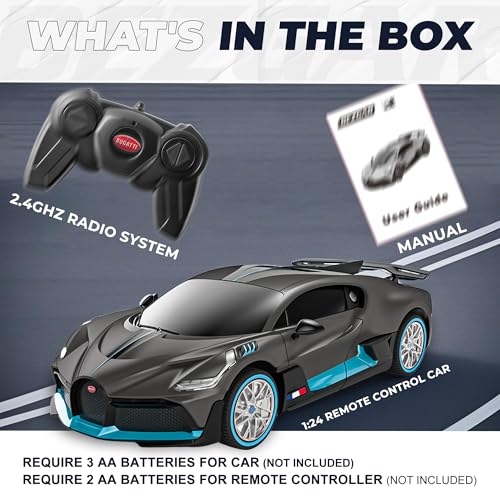 Image of BEZGAR 1:24 Bugatti Remote Control Car Licensed Bugatti Divo Toy Car