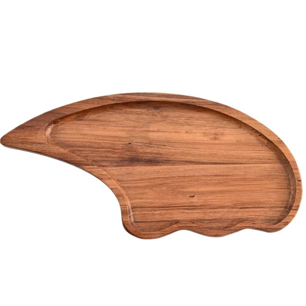 Hndhbfgrt Wooden Trays for Food Serving Trays for Lunch Dinner Home Room Entryway Kitchen BBQ