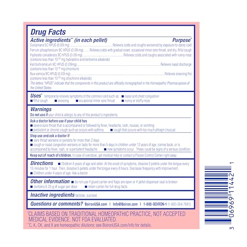 Chestal Kids Cold & Cough Pellets for Nasal & Chest Congestion, Fitful Cough, Sneezing, Occasional Minor Sore Throat, and Runny or Stuffy Nose - 2 Count (160 Pellets) - image 7