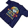 1Tee Mens Brother Shark T-Shirt Navy Blue Medium #2