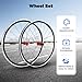700C Road Bike Front Rear Wheelset, Bicycle Wheel Clincher Rim C/V Brake Ultra-Light Double Wall Aluminium Alloy Bike Wheels, 7-12 Speed Hub Accessories for HG Shimano Altus Wheels (Front 20 Rear 24)