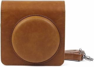 SVKVBNLNGK Camera Bag Retro PU Leather Case Shoulder Strap Bag Portable Protective Bag Fit For FUJIFILM Fit For Square SQ6 Bolsa para cámara(Marrone)