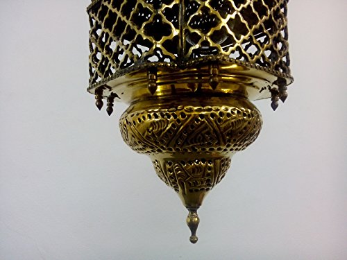 Br95M Beautiful Egyptian Polished Brass Net Light Lamp/Lantern #TOP4