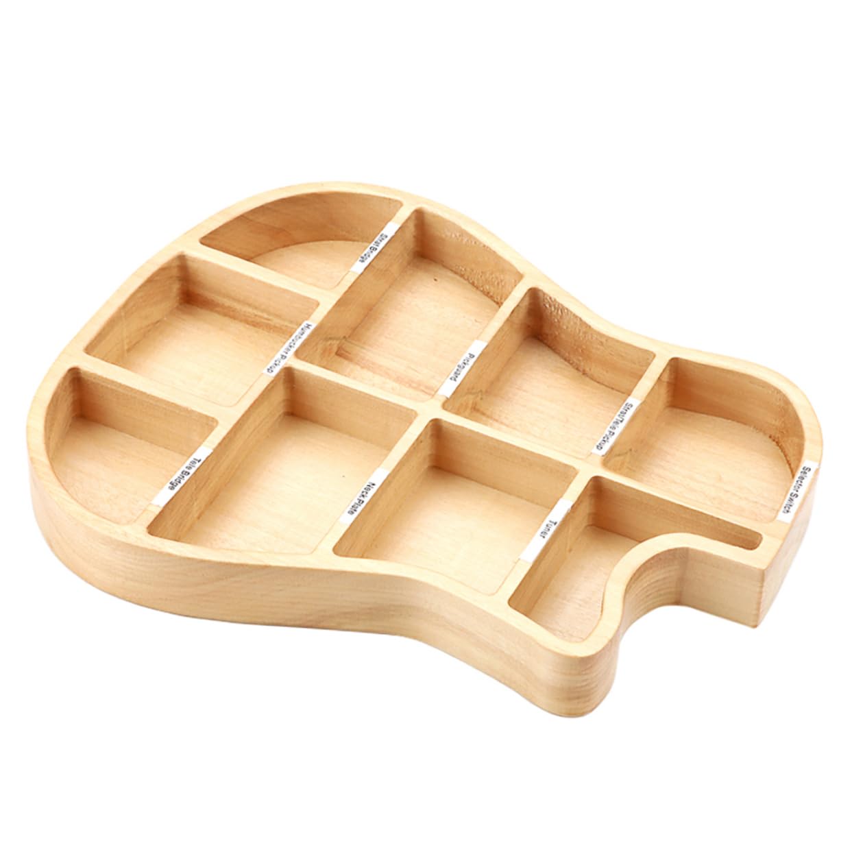 BESPORTBLE Guitar Picks Organizer Box Wooden Compartment Storage for Guitar Accessories Stylish and Practical present for Musicians and Enthusiasts
