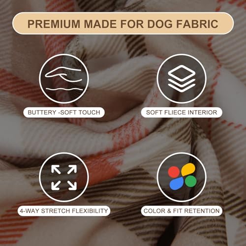 Image of BEAUTYZOO Dog Hoodie Sweaters for Small Medium Large Size Dogs Girls Boys- Premium Quality, Ultra Soft, Superior Comfort Fit, Fleece Lined Hooded Sweatshirt- Cold Weather Pet Clothes Winter Coat,Plaid