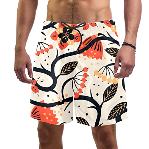 Maillots de bain pour hommes HadHfun à motif floral et séchage rapide