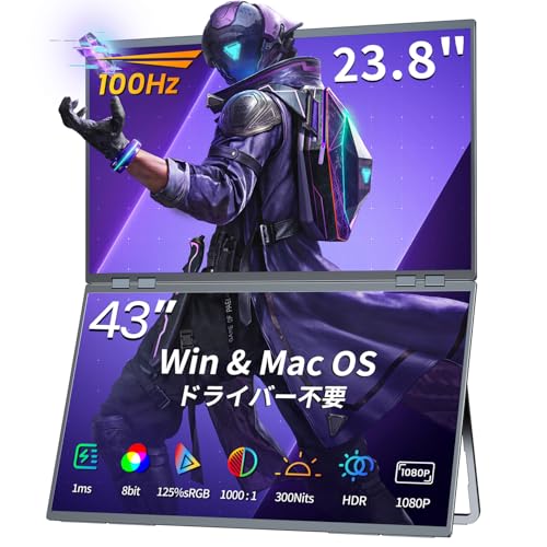 uperfect 4k 23.8インチ　モバイルモニター Amazon.co.jp: UPERFECT デュアル モバイルモニター 23.8インチ