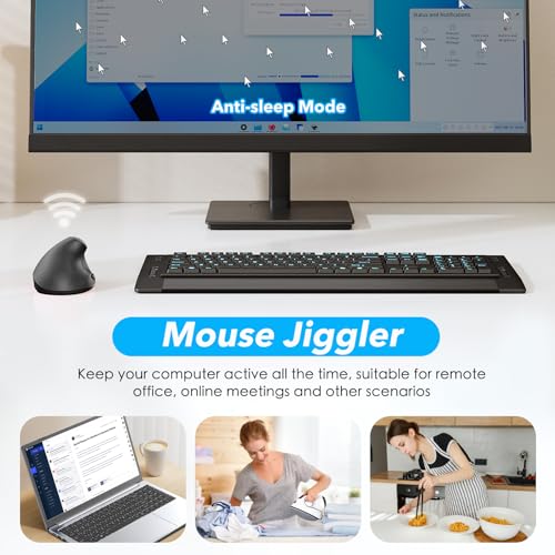 Image of Left Hand Ergonomic Vertical Wireless Mouse Type C Rechargeable 6-Btn Mice